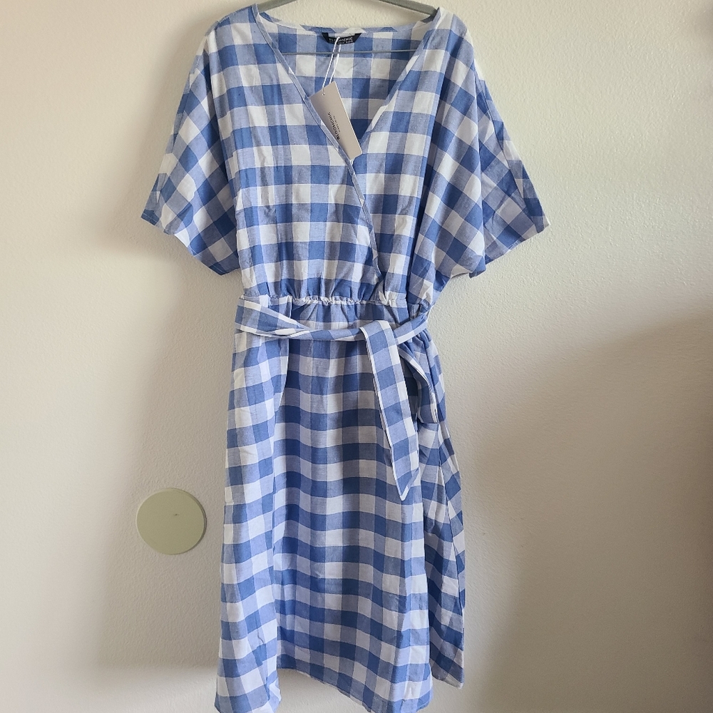 NWT BloomChic Blue and White Checkered Dress